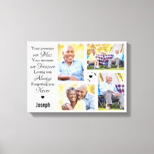 Modern Marble Foto Collage Memorial Keepake Leinwanddruck