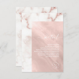 Modern Marble Glitzer Details Rose Gold ID816 Begleitkarte