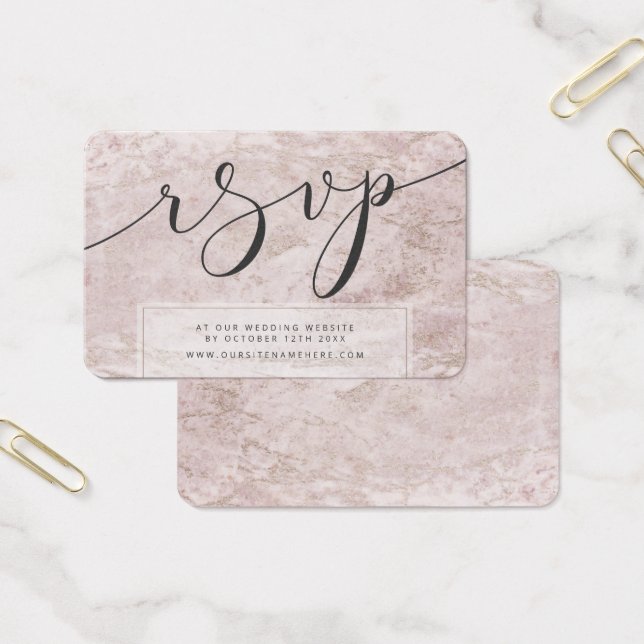 Modern Marble Mauve Rose Gold UAWG Insert Cards (Büro)