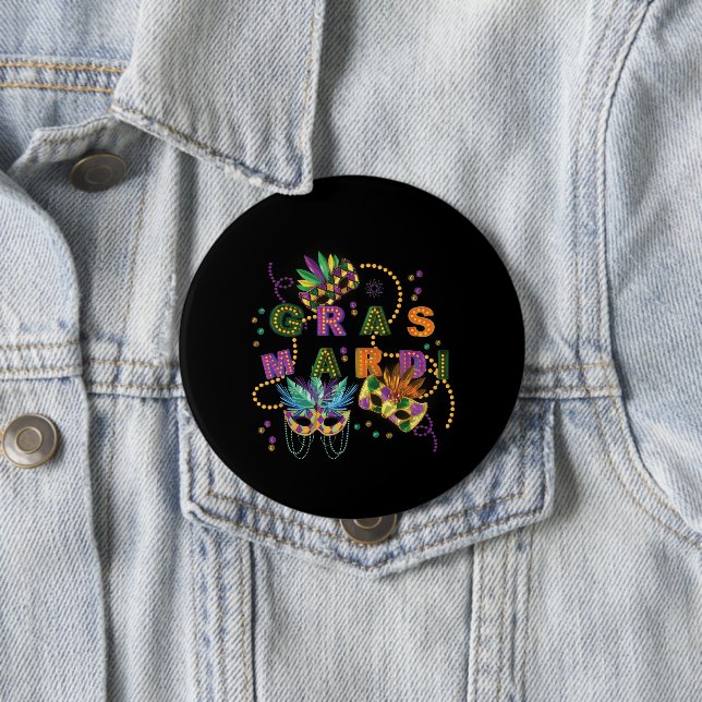 Modern Mardi Gras Button (Beispiel)
