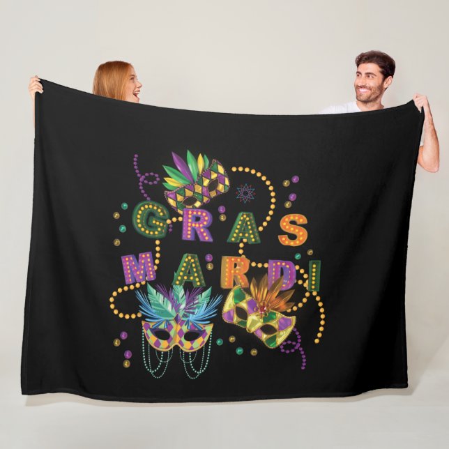 Modern Mardi Gras Fleecedecke (Beispiel)