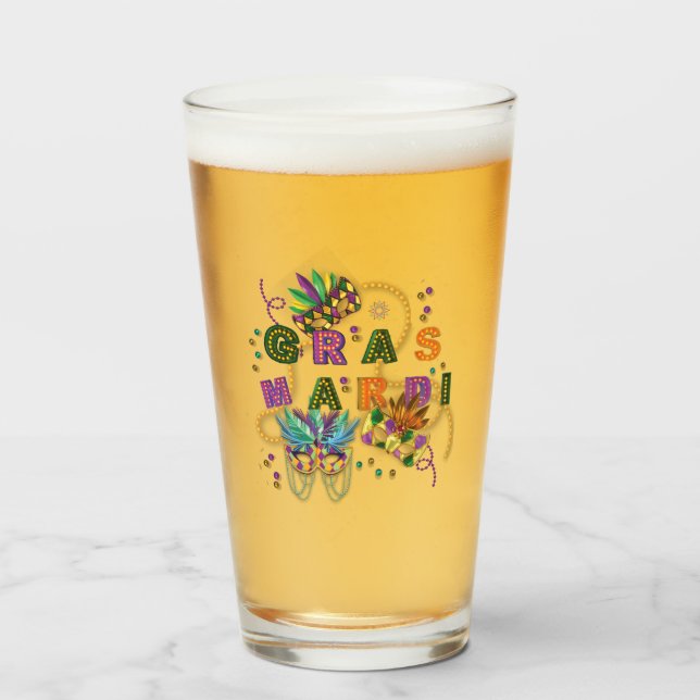 Modern Mardi Gras Glas (Vorne (Gefüllt))