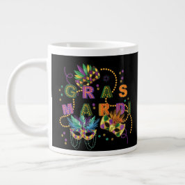 Modern Mardi Gras Jumbo-Tasse