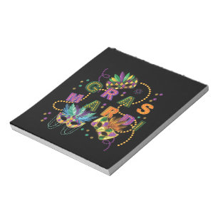 Modern Mardi Gras Notizblock