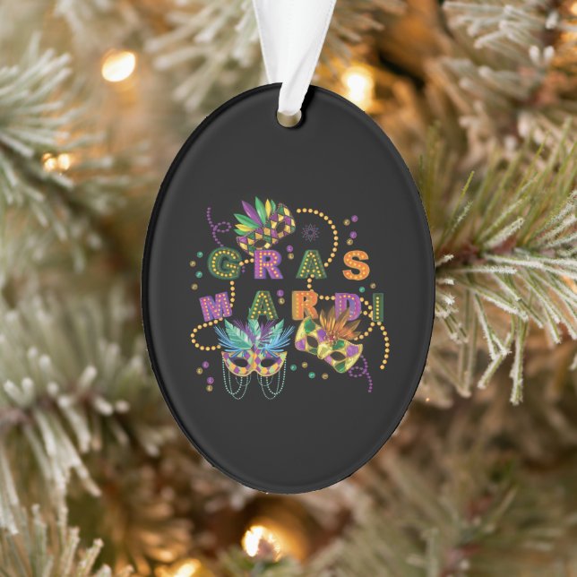Modern Mardi Gras Ornament (Baum)