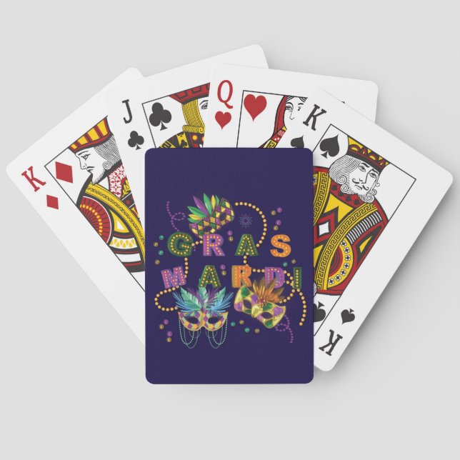 Modern Mardi Gras Spielkarten (Rückseite)