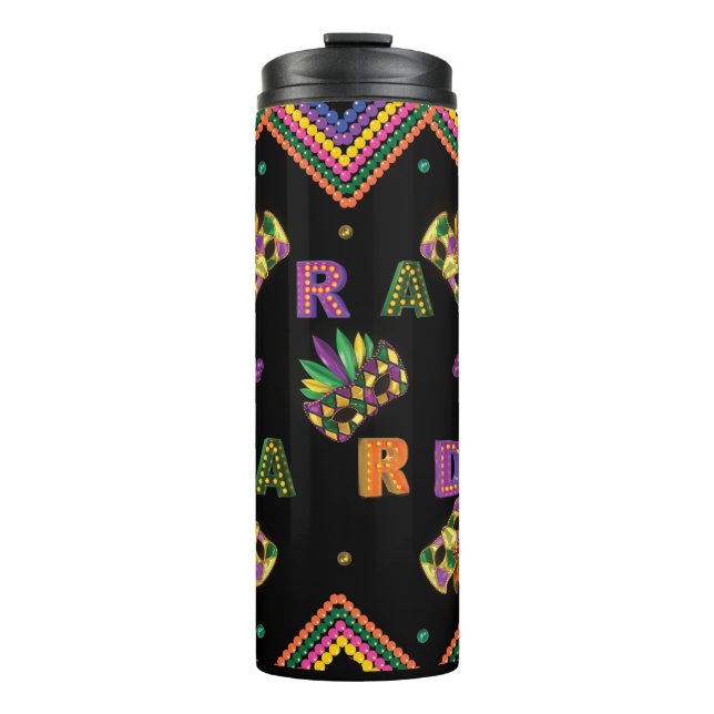 Modern Mardi Gras Thermosbecher (Vorderseite)