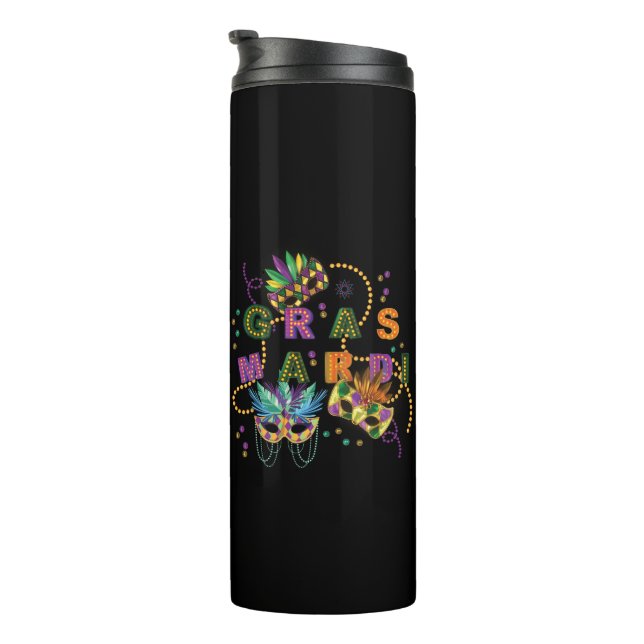 Modern Mardi Gras Thermosbecher (Nach rechts gedreht)