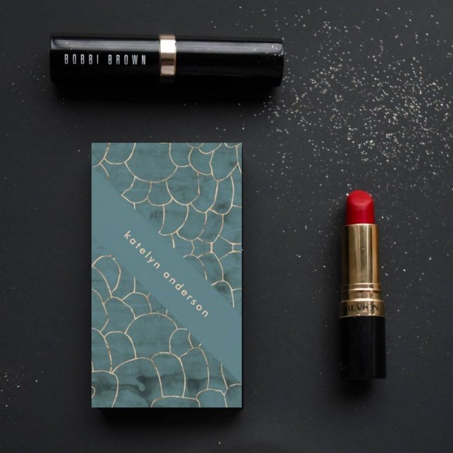 Modern Marmor Gold Gemstone Aquamariner Innenarchi Visitenkarte (Von Creator hochgeladen)