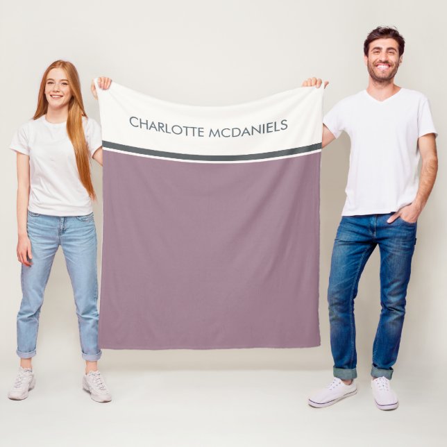 Modern Maulberry Einfache Personalisierte Bezeichn Fleecedecke (Beispiel)