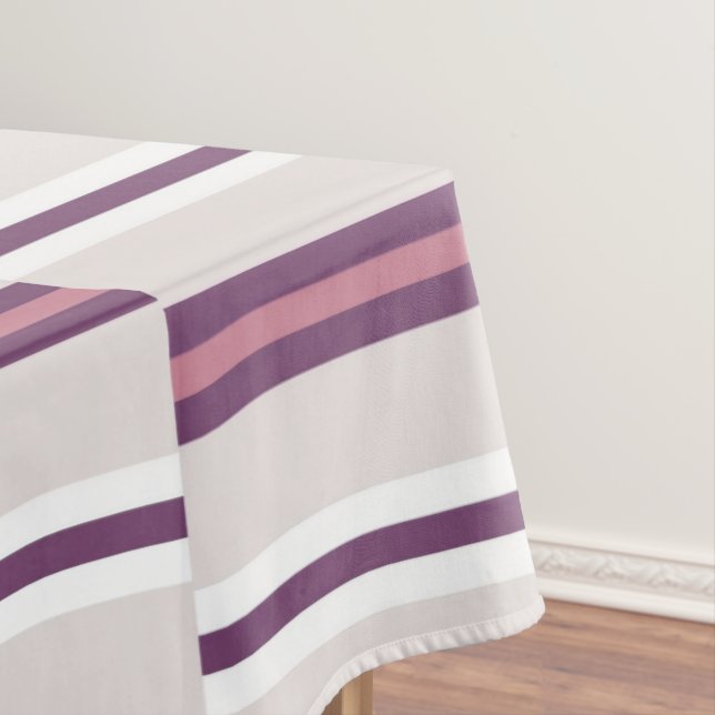 Modern Mauve and Plum Stripe Tischdecke (Beispiel)