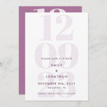 Modern Mauve Date Typografie
