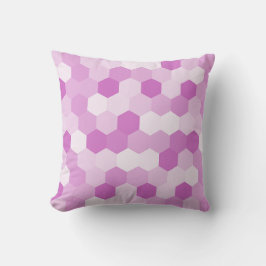 Modern Mauve Hexagonal Geometrisches Muster Kissen