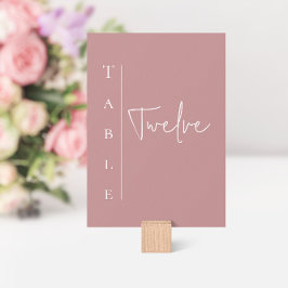 Modern Mauve Wedding Tischnummer