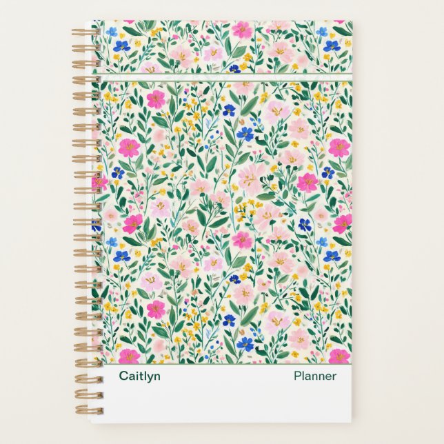Modern Maximalist Wildflower Floral Planer (Vorderseite)
