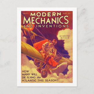 "Modern Mechanix" 1931 Vintag Magazine Cover Postkarte