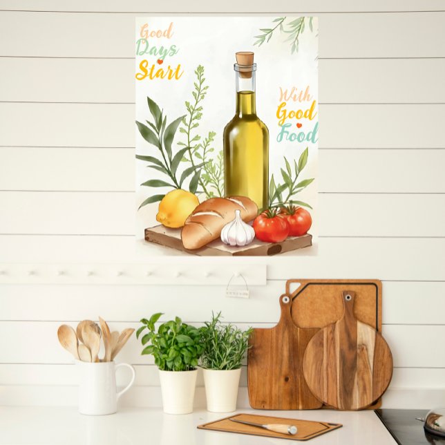 Modern Mediterranean Kitchen Poster (Von Creator hochgeladen)
