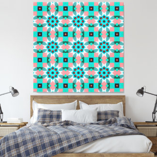Modern Mediterranean Star Tile Pattern Accent Pill Leinwanddruck