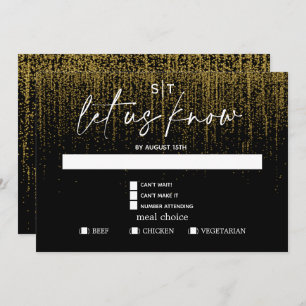 Modern Meetingauswahl UAWG Edgy Gold Glitzer Einladung