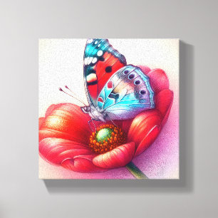 Modern Mein Butterfly gestreiftes Canvas Print Leinwanddruck