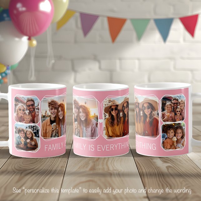 Modern Memory 6 Fotomaterial Template Pink C51 Kaffeetasse (Von Creator hochgeladen)