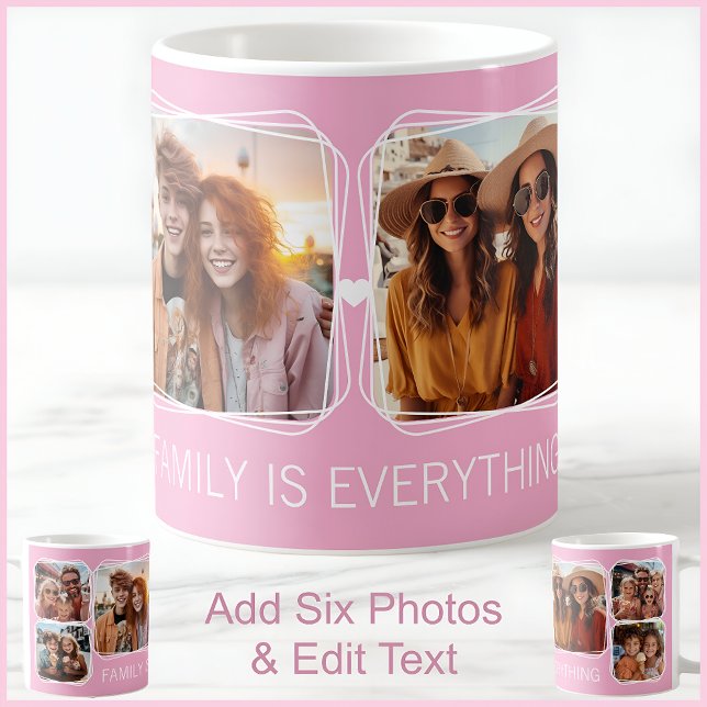 Modern Memory 6 Fotomaterial Template Pink C90 Kaffeetasse (Von Creator hochgeladen)