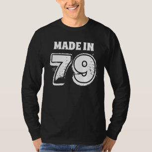 Modern Mens Birthday Made in 79 Typografie T-Shirt