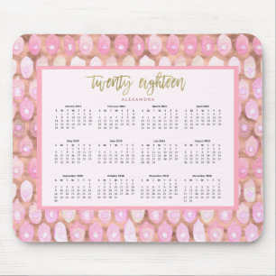 Modern Mermaid  Glam Pink 2018 Kalender Mousepad