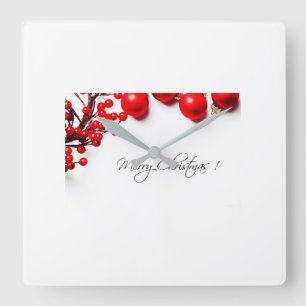 **MODERN MERRY CHRISTMAS** CHRISTMAS KLICKEN QUADRATISCHE WANDUHR