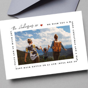 MODERN MERRY CHRISTMAS GREETING   HERZEN LIEBE FOT FEIERTAGSKARTE