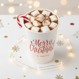 Modern Merry Christmas Paper Cups Pappbecher