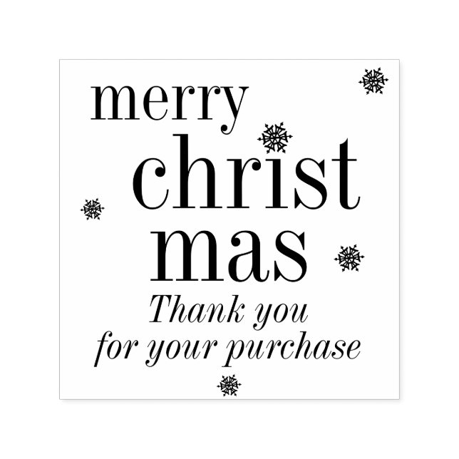 Modern Merry Christmas purchase note Permastempel (Design)