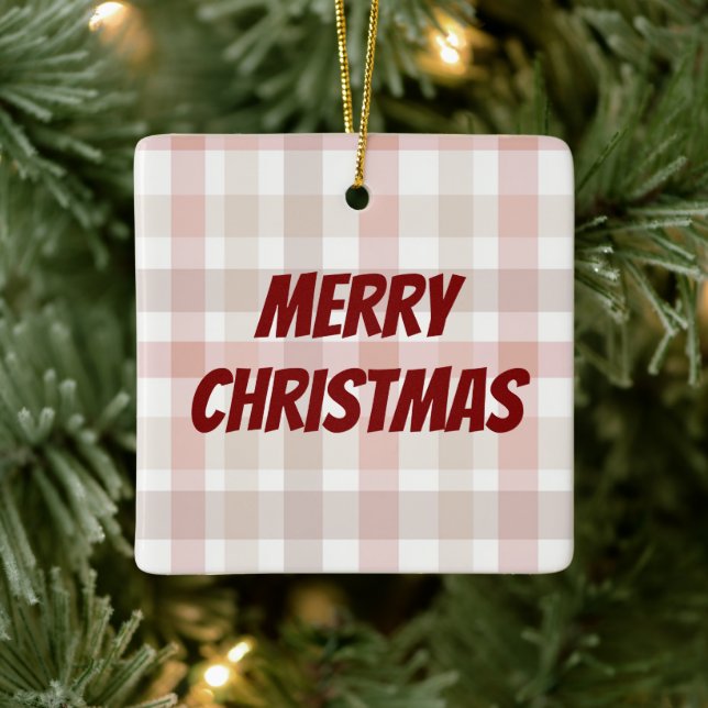 Modern Merry Christmas Text | Christmas Ornament (Baum)