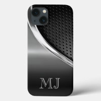 Modern Metallic Look Monogrammed