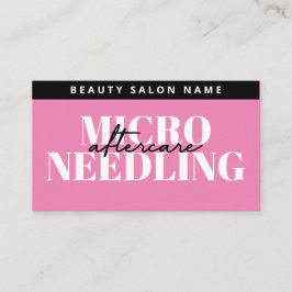 Modern Microneedling Aftercare Instructions Card Visitenkarte