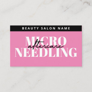 Modern Microneedling Aftercare Instructions Card Visitenkarte