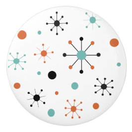 Modern Mid Century Retro Atomic Abstract Keramikknauf