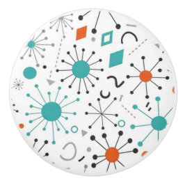 Modern Mid Century Retro Atomic Abstract Keramikknauf