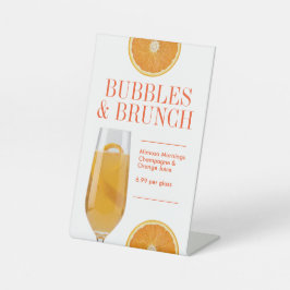 Modern Mimosa Cocktail Bar or Table Brunch LTO Sockelschild