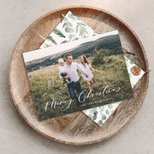 Modern minimal 1 Foto Weihnachtsgeschichten Feiertagskarte