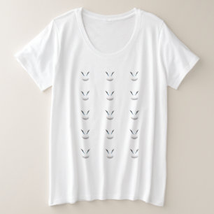 MODERN MINIMAL ART SHINING WHITE GLOBES GROßE GRÖßE T-Shirt
