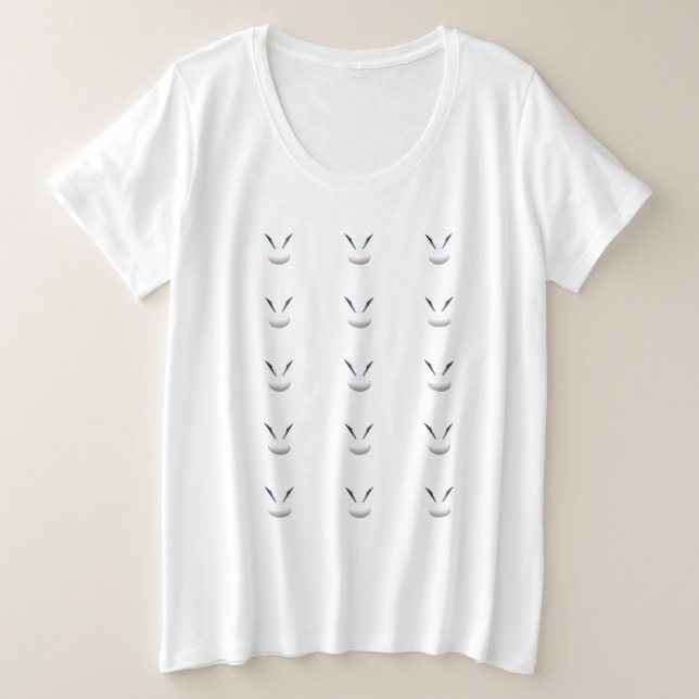 MODERN MINIMAL ART SHINING WHITE GLOBES GROßE GRÖßE T-Shirt (Design vorne)