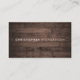 MODERN & MINIMAL AUF RUSTIKBROWNHOLZ VISITENKARTE