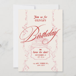 Modern Minimal Birthday Invitation |Girls Birthday Einladung