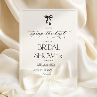 Modern Minimal Black Bridal Shower Invitation Einladung