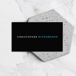 MODERN & MINIMAL Black Business Card Visitenkarte
