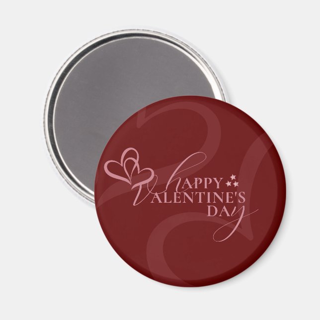 Modern Minimal Chic Music Player Valentine's Day Magnet (Vorderseite/Rückseite)