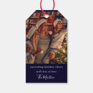 Modern Minimal Christmas Couple Photo Design Geschenkanhänger