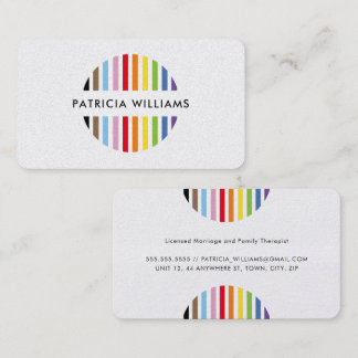 MODERN MINIMAL colorful logo rainbow pride LGBTQ Visitenkarte