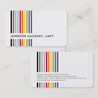 MODERN MINIMAL colorful simple rainbow pride LGBTQ Visitenkarte
